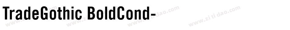 TradeGothic BoldCond字体转换